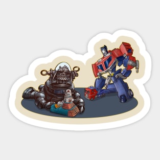 Robbie and Optimus Sticker